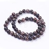 Natural Glaucophane Beads Strands G-F520-39-8mm-2