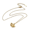 304 Stainless Steel Ginkgo Leaf Pendant Necklaces SA-CBA5A8D-05G-4
