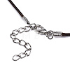Waxed Cotton Cord Necklace Making X-MAK-S034-005-4
