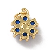 Rack Plating Brass Micro Pave Cubic Zirconia Charms KK-A160-22I-G-2