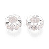 925 Sterling Silver Clear Cubic Zirconia Spacer Beads STER-N016-118S-3