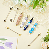 SUPERFINDINGS 15Pcs 5 Colors Iron Bar Beadable Keychain for Jewelry Making DIY Crafts KEYC-FH0001-43-4