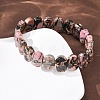 Natural Rhodonite Faceted Beaded Stretch Bracelets for Women BJEW-K251-07H-3