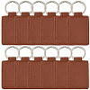 CutHollow 12Pcs Rectangle Imitation Leather Pendant Keychain KEYC-CL0001-11C-1