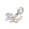 Brass European Dangle Charms KK-Z097-01W-GP-2