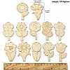 48Pcs 12 Styles Unfinished Blank Wooden Pendants Kit WOOD-CJC0011-15B-2