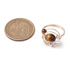 Planet Natural Tiger Eye Finger Rings RJEW-TA00170-01-3