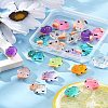 20Pcs Translucent Resin Cute Cow Ornament RESI-FS0002-11-9