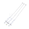 3Pcs Leaf Glass Hanging Suncatchers HJEW-TADJ0014-1