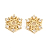 Christmas Brass Clear Cubic Zirconia Beads LS-KK-B186-12G-1