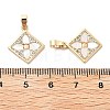 Brass Micro Pave Cubic Zirconia Pendants KK-L222-016G-3