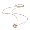 Golden Plated Heart with Constellation/Zodiac Sign Alloy Enamel Pendant Necklaces NJEW-H214-A05-G-4