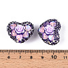 Heart Shape Polymer Clay Pave Rhinestone Beads RB-T018-03A-3