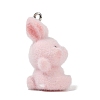 Animal Theme Flocky Opaque Resin Pendants RESI-H042-01P-12-2