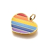 Pride 304 Stainless Steel Enamel Pendants STAS-B079-01G-14-2