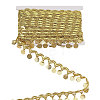 Polyester Metallic Thread & Sequins Lace Tassel Ribbon OCOR-WH0105-237A-1