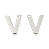 Tarnish Resistant 304 Stainless Steel Letter Charms LS-STAS-O072-V-1