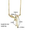 Brass Micro Pave Colorful Cubic Zirconia & Imitation Pearl Star Pendant 304 Stainless Steel Cable Chain Necklaces for Women WGB0BE7-01-2