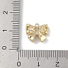 Brass Micro Pave Clear Cubic Zirconia Charms KK-Z065-04G-3