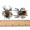 Dual-use Items Alloy Pave Jet Rhinestone Spider Brooch JEWB-C026-07G-AS-3