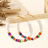 Bohemian Style Multicolor Shell Earrings Hoop Earrings VX2278-1-2