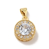 Brass Micro Pave Cubic Zirconia Pendants KK-B059-30G-1