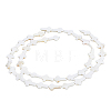 2 Strands Cross Natural Sea Shell Beads Strands SSHEL-DC0001-02-1