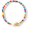 Colorful Round Glass Seed Bead Stretch Bracelets AO5283-11-1