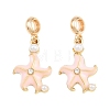 Alloy Enamel European Dangle Charms AL-CBAC2D3-01G-03-1