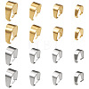 80Pcs 8 Styles 304 Stainless Steel Snap On Bails STAS-TA0006-24-2