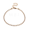 4Pcs 4 Style Alloy Chain Anklets Set with Heart Beaded and Butterfly Charm SJEW-D009-02KCG-5