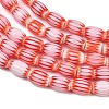 Handmade Millefiori Glass Oval Bead Strands LK-Z001-01B-07-2