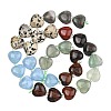 Gradient Color Natural African Bloodstone & Dalmatian Jasper & Mahogany Obsidian & Dyed White Jade & Fluorite Beads Strands G-B185-A12-4