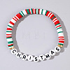 Christmas Rudolph Resin & Acrylic Beaded Stretch Bracelets WK2852-6-1