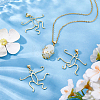 4Pcs Brass Pendant Cabochon Settings KK-WR0001-96B-G-4