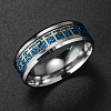 Bling Titanium Steel Cross Finger Ring for Easter EAER-PW0001-175H-2