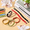 Gorgecraft 16Pcs 8 Colors Imitation Leather Cord Bracelets Set with Snap Clasps BJEW-GF0001-19-4