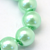 Baking Painted Pearlized Glass Pearl Round Bead Strands HY-Q330-8mm-63-3