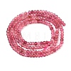 Faceted Rondelle Natural Pink Tourmaline Beads Strands G-F289-45-01-3