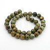 Natural Rhyolite Jasper Round Bead Strands G-M272-09-12mm-2