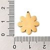 Ion Plating(IP) 304 Stainless Steel Enamel Pendants X-STAS-Q301-08G-3