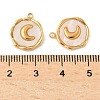 304 Stainless Steel Pave Natural Shell Pendants STAS-F319-02A-G02-3