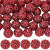 50Pcs Resin Rhinestone Beads RESI-PA0001-45D-1