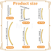 240Pcs 6 Style Brass Curved Tube Beads KK-GA0001-81-2