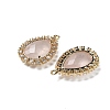 Natural Rose Quartz Faceted Teardrop Pendants G-I375-01G-16-2