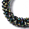 Faceted Electroplate Glass Beads Stretch Bracelets BJEW-S144-002G-03-3
