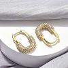 Brass Micro Pave Clear Cubic Zirconia Hoop Earrings EJEW-C182-07B-G-3