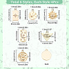 24Pcs 6 Styles Alloy Pendants FIND-SC0003-82-2