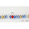 Electroplate Glass Beads Strand X-EGLA-D008-27-1