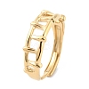 304 Stainless Steel Hollow Rectangle Adjustable Rings RJEW-D002-24G-3